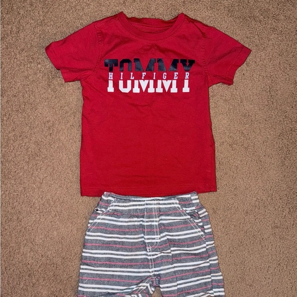 Tommy Hilfiger Red Kids Short Set, Size 24 months - Picture 1 of 3